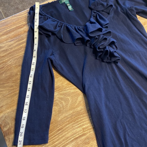 Polo Ralph LAUREN Navy blue ruffle dress Size 2 Perfect condition - Picture 4 of 7